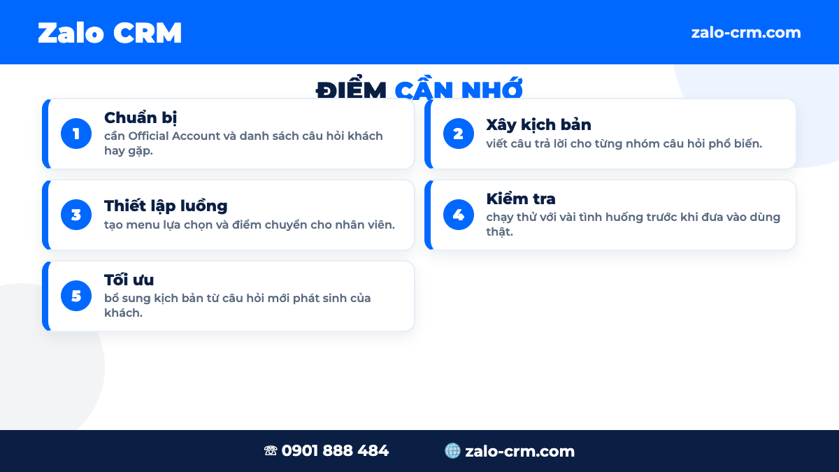 Cách xây kịch bản chatbot Zalo hiệu quả