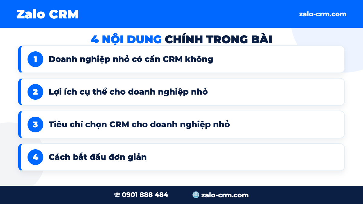 Doanh nghiệp nhỏ có cần CRM không