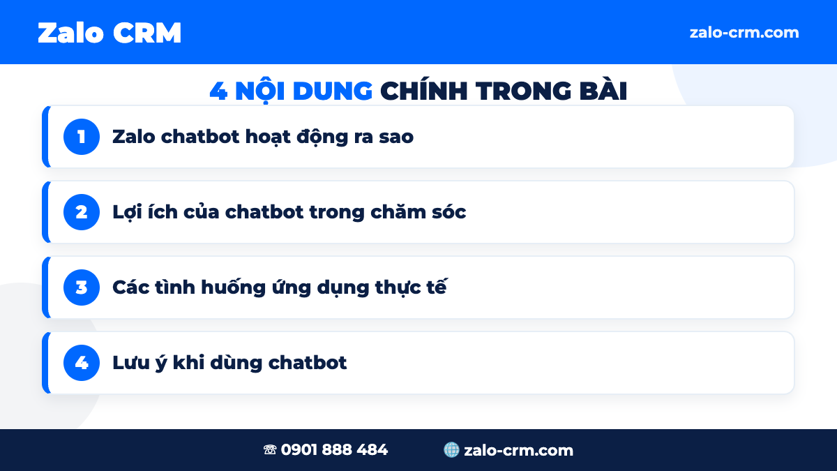 Zalo chatbot hoạt động ra sao