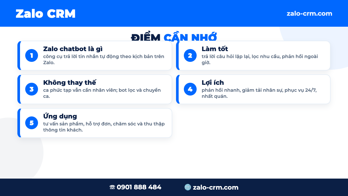 Các tình huống ứng dụng chatbot Zalo thực tế