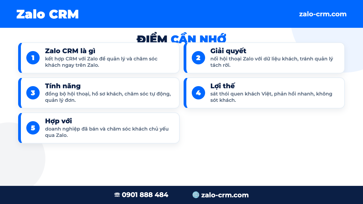 Lợi ích của Zalo CRM cho doanh nghiệp